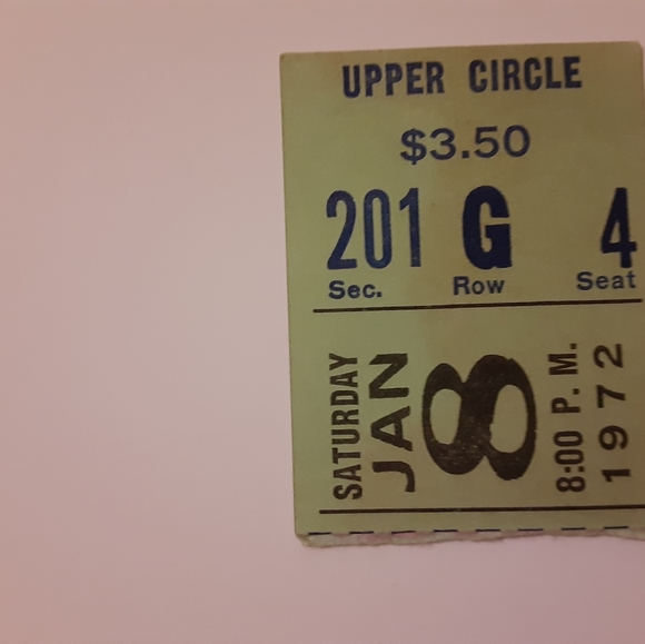 Vintage 1-08-1972 St. Louis Blues Hockey Ticket Stub Phil Esposito Goal Fair Con - Picture 1 of 3